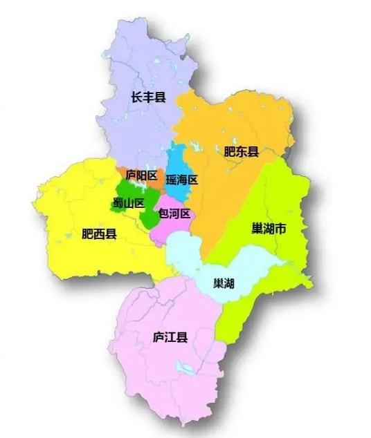 全新发布：合肥最新行政区划详图解析版